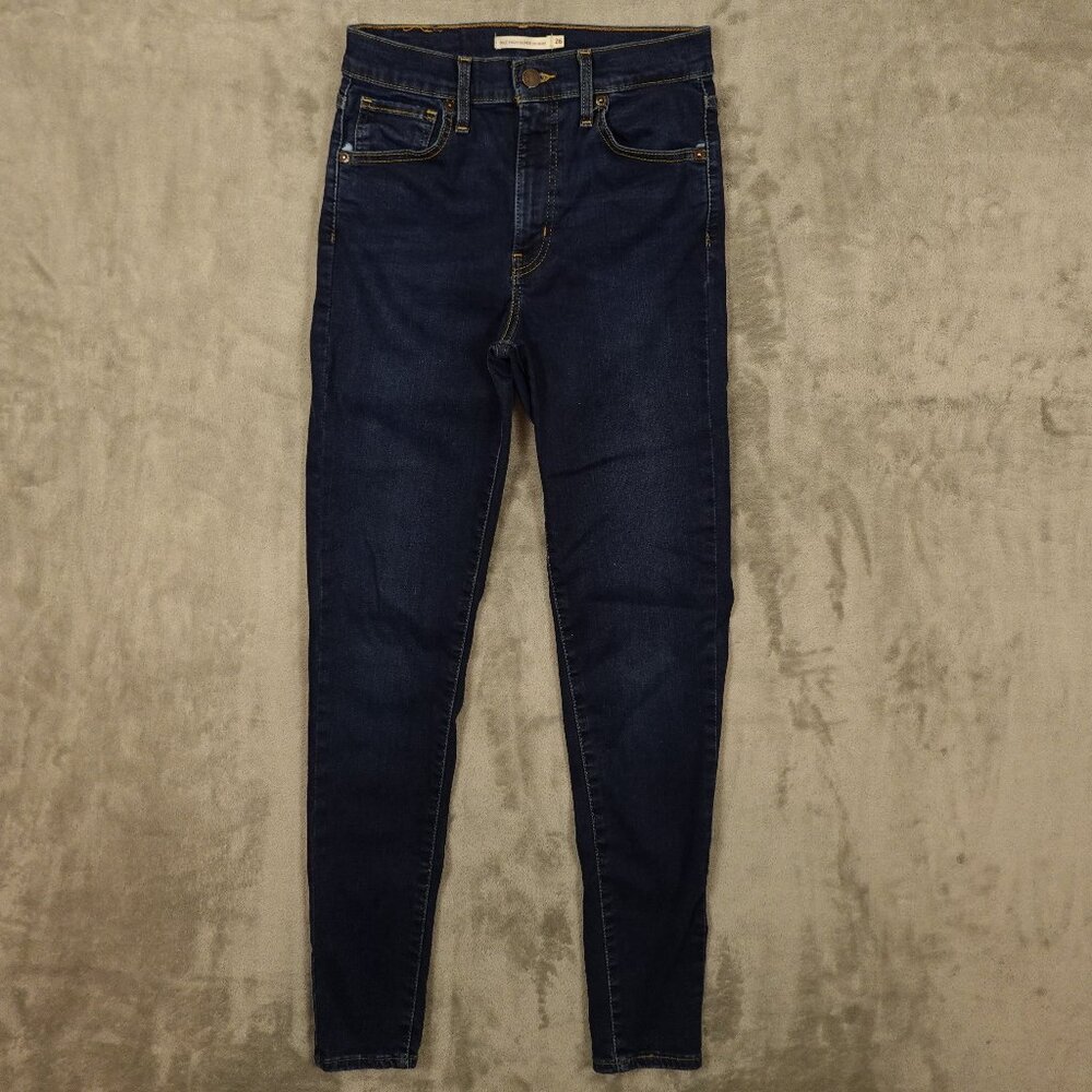 Levi's jeans mile high super skinny women's 26 blue denim red tab